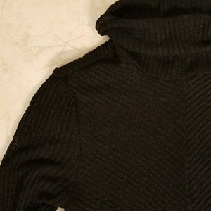 Altar'd State Black Knit Ribbed Tunic, Size XS